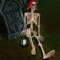 yosager 90 cm Halloween-Skelett, Ganzkörper-Skelett, lebensgroße menschliche Knochen, Pose-N-Stay realistisch mit verstellbaren Gelenken, Pose Skelett-Requisite, Spukhaus-Dekor