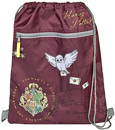 Undercover Turnbeutel mit Sicherheitsverschluss, mit Reißverschlusstasche, ca. 32 x 41 cm, Motiv: Harry Potter