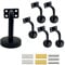 Handlaufhalter 6 Stück, 60x80 mm Handlauf Halterung Schwarz Handlaufträger, Roubst Wandhalter Handlaufstütze für Innenwand, Treppengeländer, Korridor (Flach)