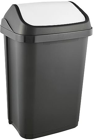 keeeper Mülleimer mit Schwingdeckel, 25 l, Swantje, Graphit-Grau