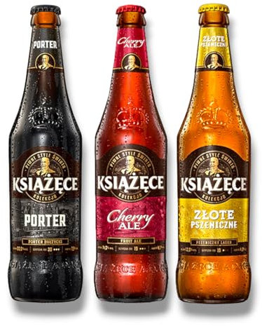 Książęce Mix - Baltic Porter, Cherry Ale & Ciemne Łagodne 6x 0,5l - Inklusive Haus der Biere Berlin Bierdeckel