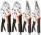 NOEAIKE 4-Pack Locking Pliers & Vice Grips Set - 2x 10 Curved Jaw Locking Pliers, 2x 9-1/2 Needle Nose Vise Grips for Welding, Metal Bending & Woodworking - Ergonomic Handle