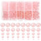 TOAOB 1000pcs Perles en Verre à Facettes de Cristal Rose Rondes 2mm 4mm 6mm 8mm 10mm en Vrac Crystal Beads pour Fabrication de Bijoux DIY Bracelets Colliers Artisanat