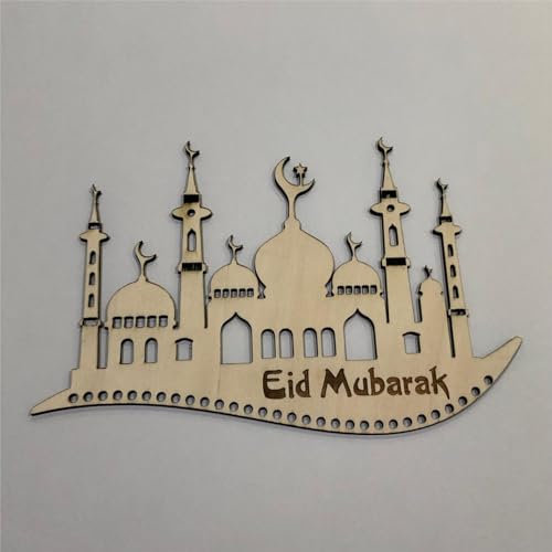 Eid Mubarak Ramadan Kalender Hosgeldin Ramazan Holz Dekoration Kinder Geschenk DIY (45cmx30cm ohne Beutel)