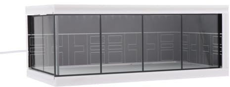 Sharplace Vitrine de Garage 1:64 pour objets de collection, vitrine de protection éclairée pour poupées, modèles de voitures, Collection Diorama, noir