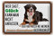 Schild Blech 30x20cm - Made in Germany - Spruch wer sagt Glück Berner Sennenhund