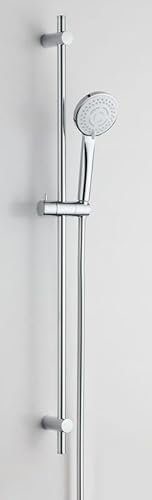 VIGOUR Brausegarnitur individual 1.0 m Stange 90 cm kürzbar Schlauch & Handbrause 3-fach Strahl