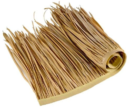 Koawensa DIY Straw Roof Rug Decor Grass Mat Plastic Palm Thatch Roll Deck Decor Decorative Straw Roof Panels Plastic Vegetation