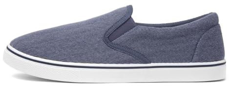Red Fish Bryce Mens Stonewash Blue Slip On Canvas - Size 10 UK - Blue