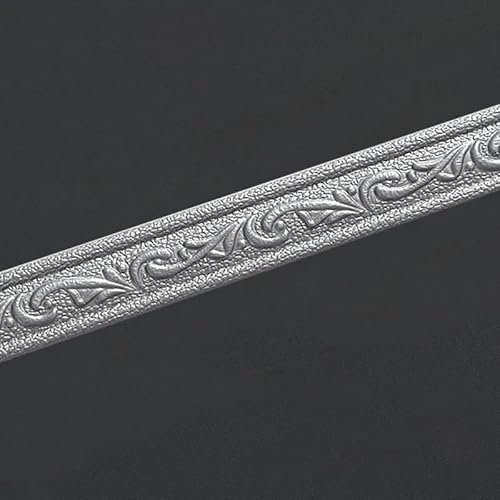 Dostear BordüRe Selbstklebend Kinderzimmer Tapeten Wohnzimmer Wanddeko Badezimmer 3d Fliesenaufkleber Wandleisten Silber 4 X 230cm(2pcs)