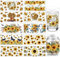 arricraft 10 Blatt UV DTF Cup Wrap, 10 Stil Sonnenblume Schmetterling Stiefel Hüte Rubbelbilder Wasserfestes PVC-Papier Rubbelbilder Zum Aufreiben Für 16OZ Glas Holz 24×11cm