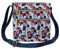 Loungefly Mickey and Minnie Mouse Crossbody Purse Damen Passport Bag Navy Nylon, Cream