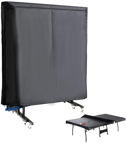 KFDZSW Tischtennisplatte Abdeckung | Outdoor Wasserdicht Pingpong Schutzhülle Winddicht UV-Beständiges Reißfest | Tischtennis Abdeckhaube Für Indoor (185x165x71cm)