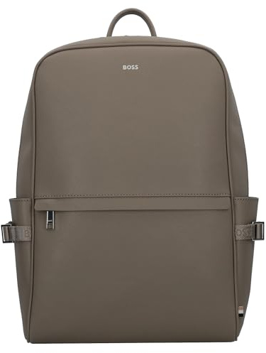 BOSS Cuir sac à dos de loisirs pour ordinateur portable Zair Backpack Taupe