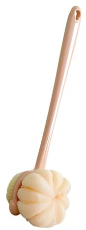 Estropajo de espalda para la ducha, cepillo de espalda para la ducha, cepillo de ducha corporal, cepillo de doble cara con mango largo, cerdas y esponja para cepillo húmedo o para hombre y mujer