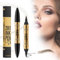 2-in-1 Microblading Augenbrauenstift, Kaluofan Augenbrauenstift Härchenzeichnung, Doppelkopf Augenbrauen- und Eyeliner, Augenbrauenstift Wasserfest & Wischfest für Natürliches (Hellbraun)