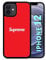 Générique Coque pour iphone 12 - Supreme Swag Rouge - Silicone - Noir
