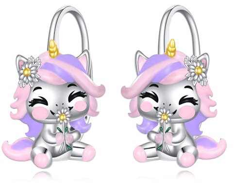 Einhorn Ohrringe für Damen Sterling Silber Einhorn Ohrringe Geschenke