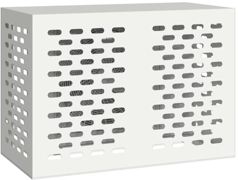 vidaXL Funda para Aire Acondicionado Blanco 100 x 50 x 70 cm Acero | Líneas limpias y un acabado mate elegante, Construcción resistente con material metálico, Ideal para interiores y exteriores