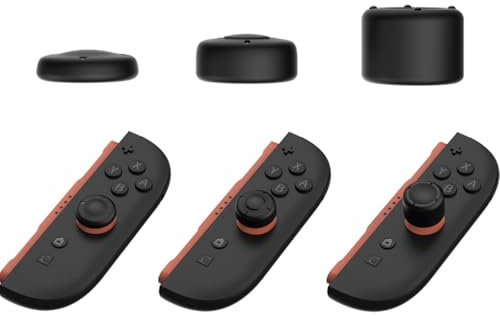 Haifun Lot de 6 Capuchons de Joystick pour Nintendo Switch 2, en Silicone Analogique, Expérience de Jeu Améliorée, Noir (Haut + Moyen + Bas)