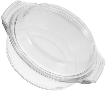 VALICLUD Cocotte En Verre Résistante à La Chaleur 0,7l Avec Couvercle Plat Transparent Compatible Micro-ondes Cuisson Lente Pour Maison Et Restaurant
