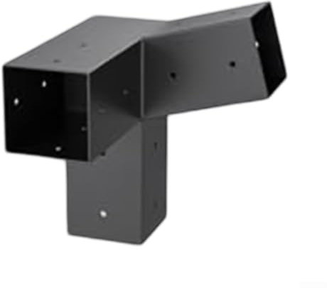 Kit pergola de toit incliné avec supports pour poteaux de 10 x 10 cm et matériel de montage (droite 15°)