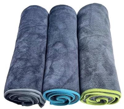 Hitchuey 3 Stück Hunde Handtuch,40 x 70 cm, Mikrofaser Hundehandtuch Extra Saugfähig, Kuschelweich Schnell Trocknend Maschinenwaschbar,für Katzen, Hunde Oder Andere Haustiere