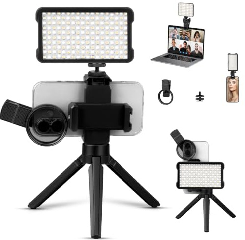 Tattoo-Licht-Set mit 180 LED und 52 mm CPL polarisiertem Filterobjektiv, Tattoo-Ausrüstung und Zubehör, Tattoo-Lampe entfernt Blendung für Selfie, Lebensmittelfotografie, Videoaufnahme, kompatibel mit