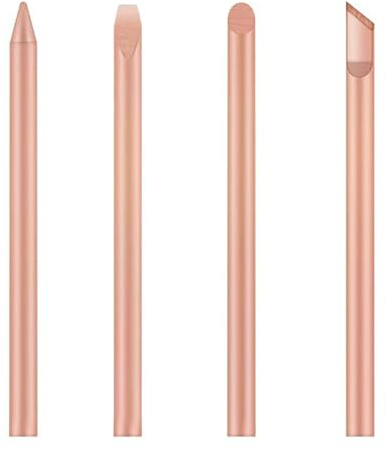 Pack of 4 Copper External Heat Solder Iron Tips Replacement for 30W/40W/60W Welders Soldering Iron Tips Welding Tools Solder Head