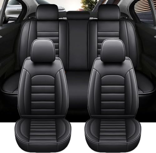 Auto Sitzbezüge Für VW Tiguan 2. Gen/Tiguan Allspace 2016-2021 2022 2023 2024 2025 2026,Fahrersitzbezug Beifahrersitzbezug Rücksitzbezug PU Leder Komplettset Wasserdichter Atmungsaktiver,A