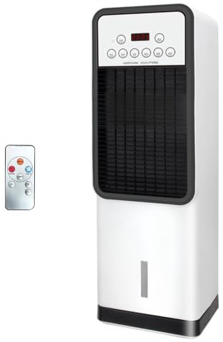 MOZIMO Aire acondicionado portátil 2-en-1 frío/caliente, mando a distancia, temporizador 7h, oscilación amplia, motor de bajo ruido, compacto, para toda la temporada.