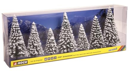 Noch Snowy Fir Trees 7 pieces, 8-12 cm high