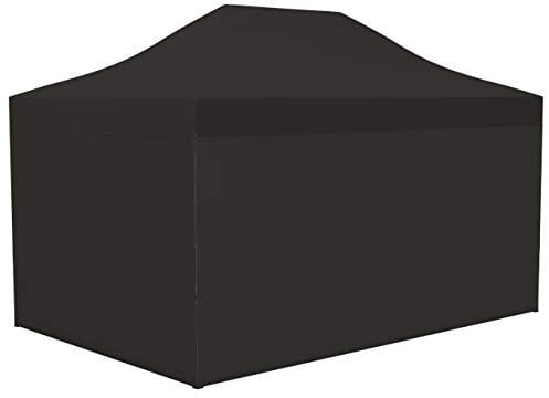 Vispronet Profi Faltpavillon Basic - 3x4,5 m in Schwarz - 4 Vollwände - Scherengittersystem - Farbe & Größe wählbar
