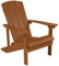 Flash Furniture Charlestown Gewerblicher Allwetter-Polyharzholz-Adirondack-Stuhl in Teak