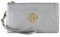 Hipster Fashion Destination Women's Small Clutch, Cross Body, Shoulder Bag with Wristlet and Long Adjustable Shoulder Strap (Silver)