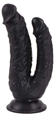 Cox Collection Dildo 031 Doppeldildo ca.21x3,5-4,5cm mit Saugfuß (Black)