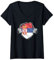 Damen Serbien Fußball Trikot Alternative T-Shirt mit V-Ausschnitt