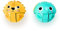 Bright Starts Giggables Rollen & Fangen Kumpel Krabbelspielzeug, Lwe & Elefant, Unisex, Baby bis Kleinkind, 2er-Pack