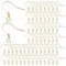 SUNNYCLUE 1 Box 18k Gold Plated Earring Hooks French Ear Hooks Fish Hook Earrings Ear Wires Fishhook Earring Findings for jewellery Making Adult DIY Dangle Earrings Craft Accessories Supply