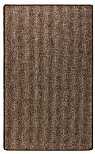 Floordirekt Teppich Läufer Alto - Meterware - Teppichläufer Küchenläufer Flurteppich auf Maß - Wohnzimmerteppich Flurläufer (Braun, 100 x 200 cm)
