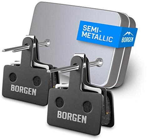 Borgen 2 Paar Bremsbeläge Fahrrad Scheibenbremse - Geeignet für Deore, Altus, Alivio, Acera, BR-M-Modelle - Semi-Metallic Kompatibel mit Shimano B01S Bremsbeläge