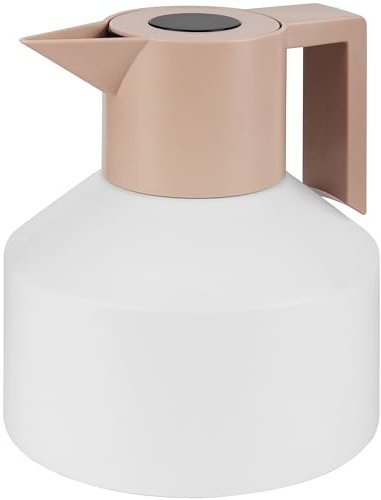Belle Vous White Stainless Steel Insulated Coffee Carafe - 1.2L/40.5oz Double-Walled Vacuum Jug - Hot for 8 Hours/Cold for 12 Hours - Thermal Pot Flask for Coffee, Tea, Water & Other Drinks/Beverages