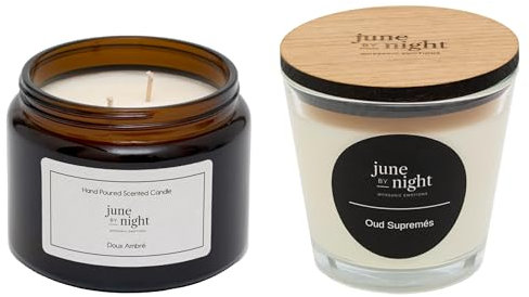 juneBYnight Premium Duftkerzen Geschenkset | Natürliche handgemachte Duftkerzen mit hochwertigen ätherischen Ölen | Aromatherapie Duftkerzenset für Weihnachten & Geburtstag