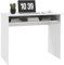 HOMCOM Bureau Informatique Table d'ordinateur Sobre épuré Compact avec 1 étagère, Panneaux de Particules, dim. 90l x 50P x 74H cm, Blanc laqué