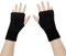 Long Keeper Thermisch Fingerlose Handschuhe Damen Winter Weich Und Flauschig Elastische Halbfinger Handschuhe Armstulpen (Schwarz)