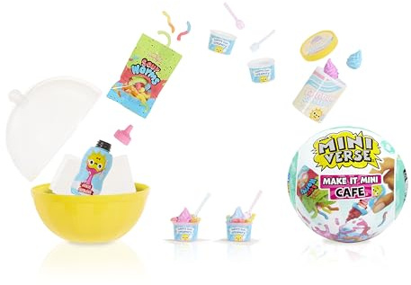 MGA's Miniverse Make It Mini Cafe Serie 5 - Inkl. 1 Kugel, 8 zum Sammeln, Mini-Sammlerstücke, Blindverpackung, Harz-Bastelspiel, Nachgebildete Lebensmittel, Sammler & Kinder ab 8 Jahren, Nicht ESSBAR