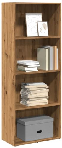 Myheimly Bücherregal Standregal Aktenregal Wandregal Raumteiler Regal Raumtrenner Büroregal Mehrzweckregal Artisan-Eiche 60x30x152 cm Holzwerkstoff