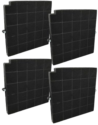vhbw 4x Aktivkohlefilter kompatibel mit Arthur Martin CASA 5009201 F16 80 | CASA 881382 F16 80 Dunstabzugshaube - 26,5 x 25,8 x 1,8 cm