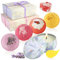 Wilhelm Sell® Wellness Geschenk-Set für Frauen & Männer - 2X Geschenkboxen mit insgesamt 8X Badebomben, 2X Sojawachskerze und 1x Badekonfetti - Spa-Set für Valentinstag, Geburtstag, Muttertag