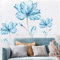 SHUCHING Wandtattoo Blaue Blume, Wandaufkleber Mohnblume, Wandsticker für Wohnzimmer Badezimmer Schlafzimmer Küche